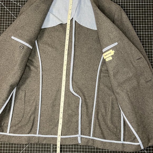 Taylor Stich The Telegraph Jacket in Grey Wool Size 44 Tailored to 42S - Picture 11 of 16